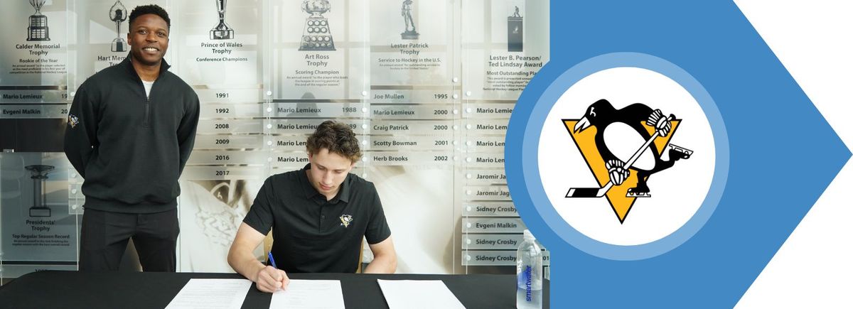 Kindel signs entry-level contract taken in Cranberry, Pa. (Penguins)